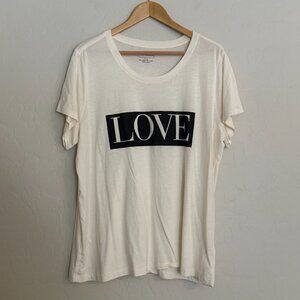 NWOT For the Republic LOVE Graphic Tee Plus Size 2X Women's